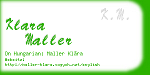 klara maller business card